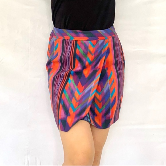 Lala Berlin mini skirt purple Ethno Bright Caladan Sz. XS Boho Twill Tribal - Picture 6 of 12
